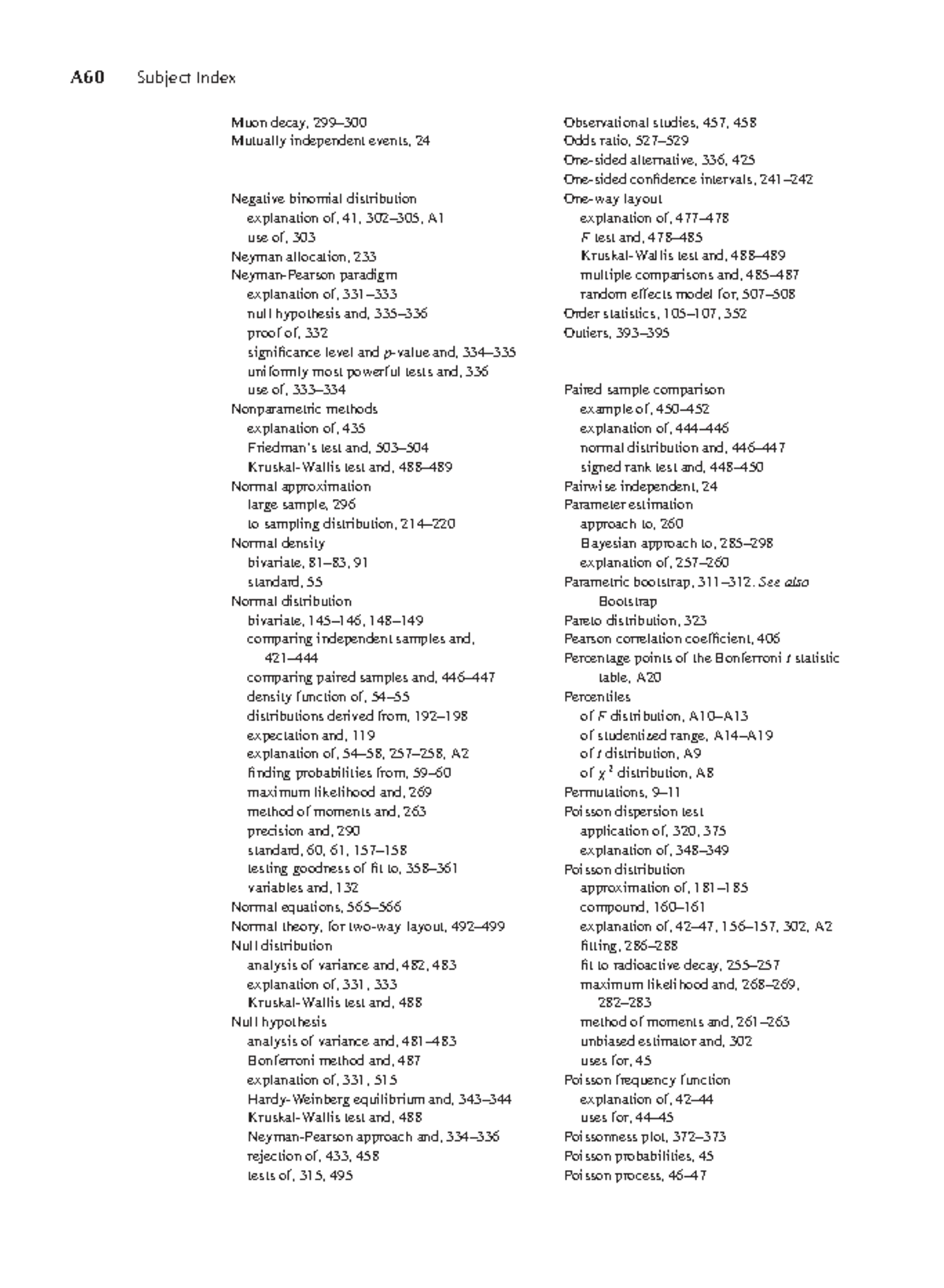 A60 Mathematical Statistics & Data Analysis 3ed - Part 341 Index - Studocu