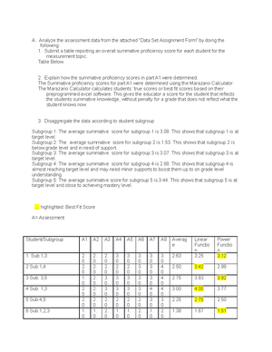 Proficiency Scale and Assessment Blueprint task 2 (revision) - OKM1 ...