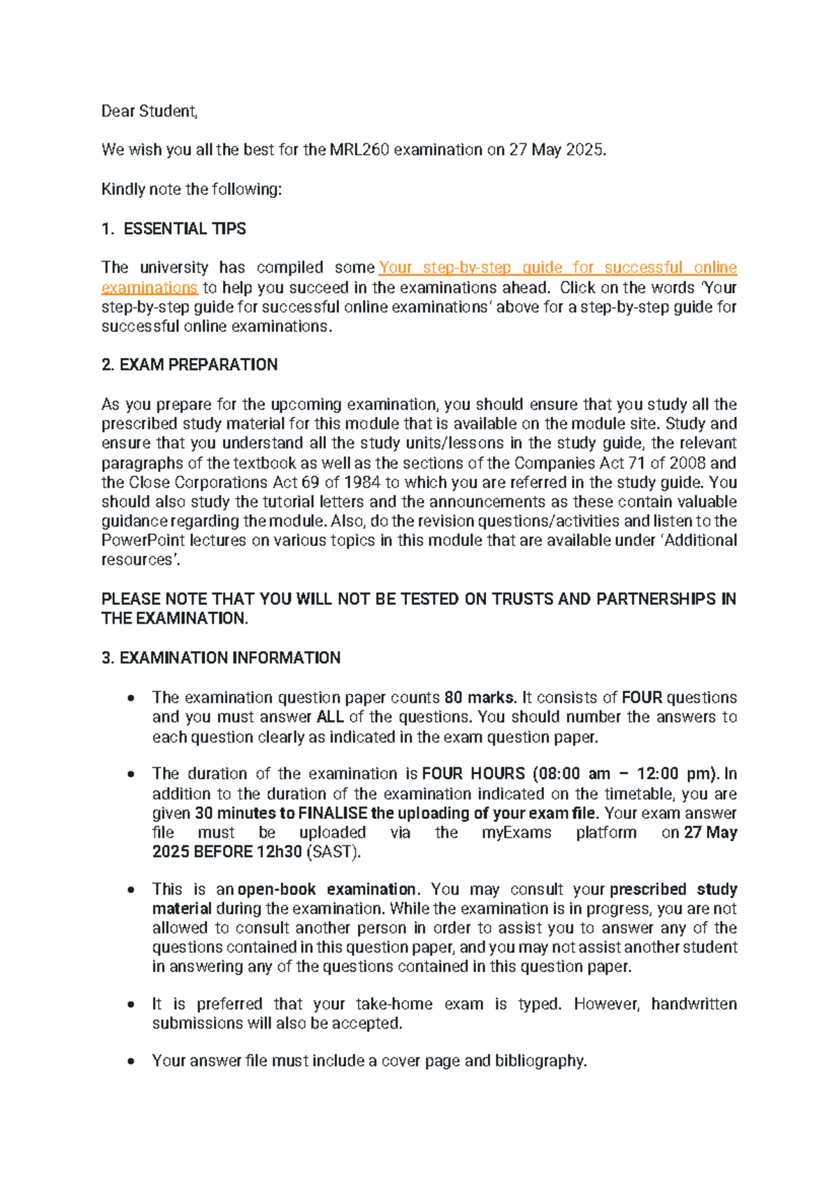 MRL2601 Final Exam Preparation Guide for May 2025 - Studocu