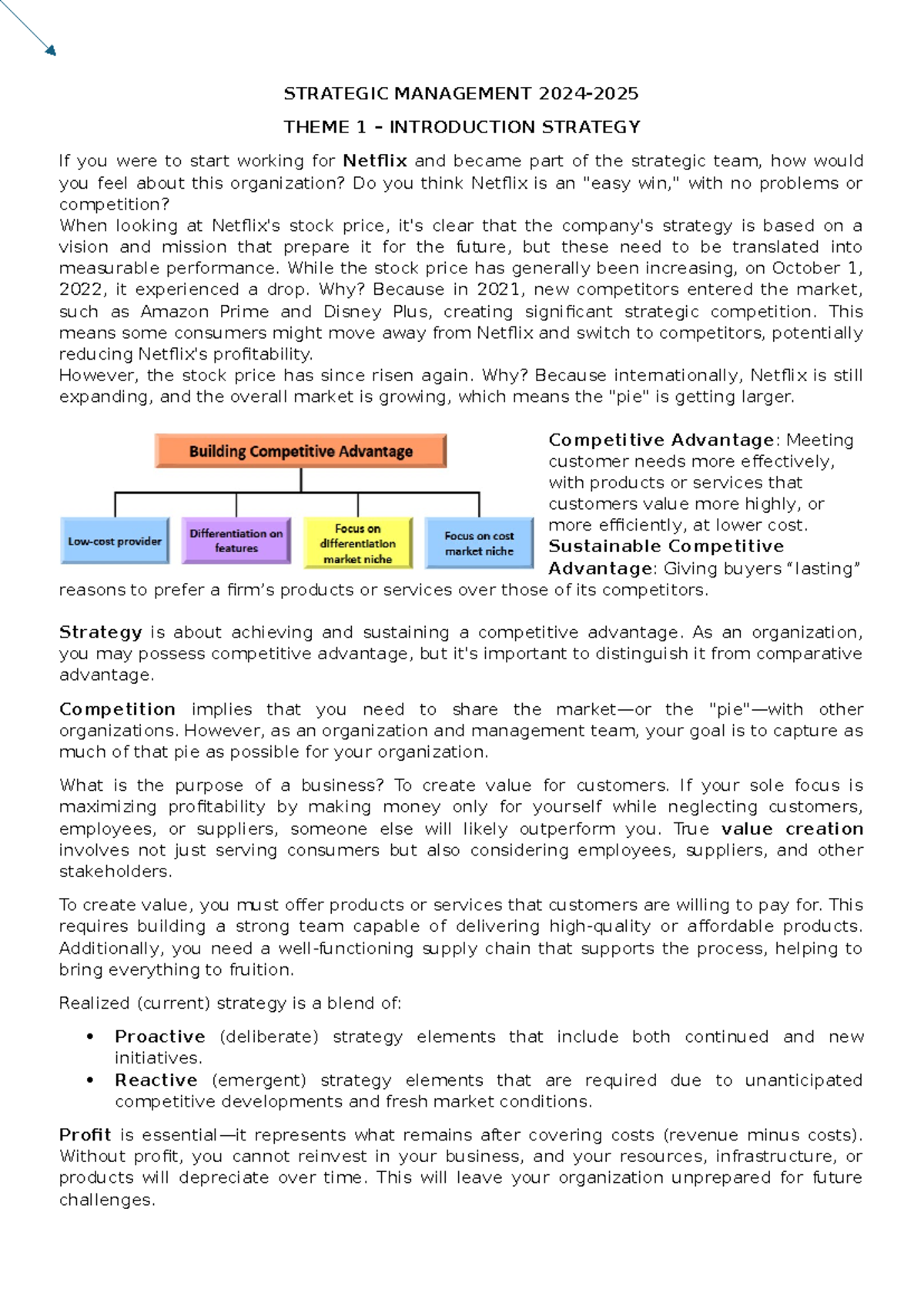 Strategic Management (EXAM): Analyzing Netflix's Competitive Advantage ...