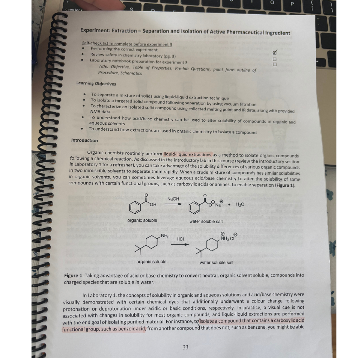 Extraction ;ab info pfdf - Experiment: Extraction Separation and ...