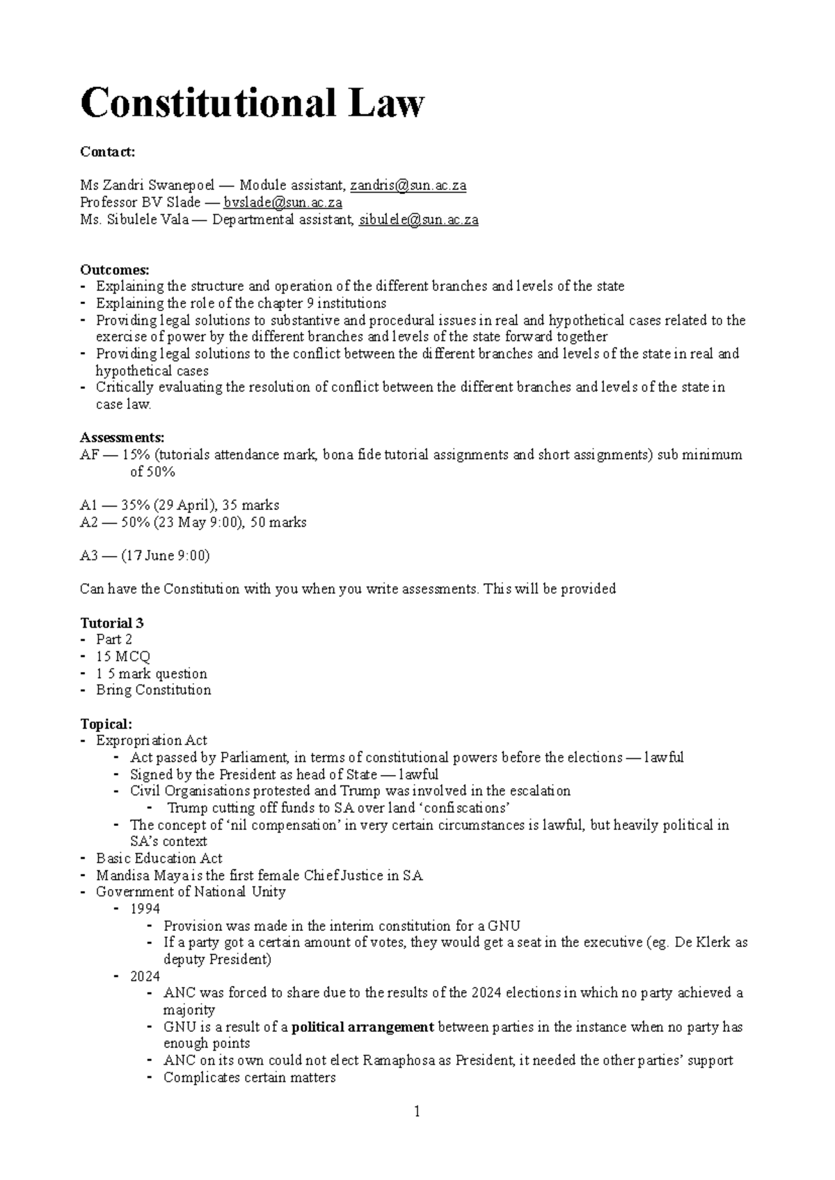 Constitutional Law 214: Understanding Separation of Powers and ...