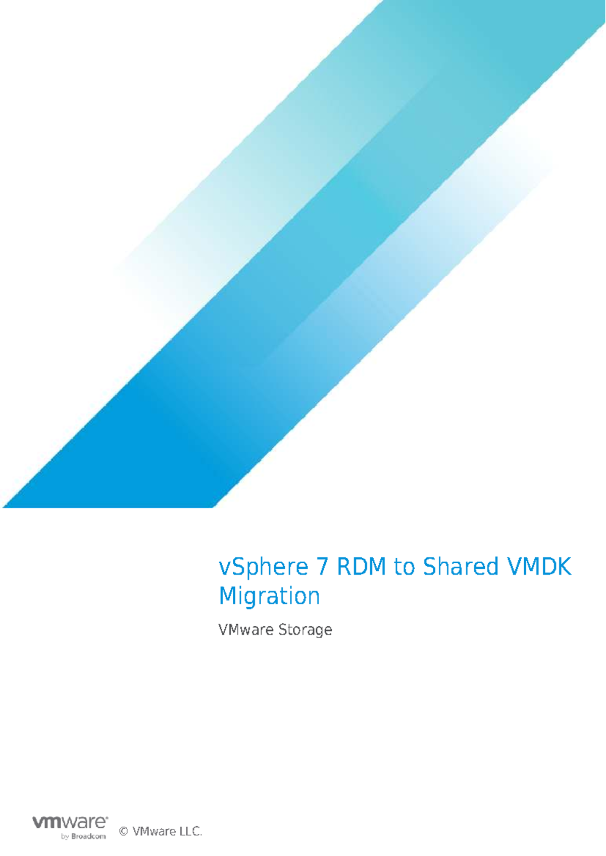 vSphere 7 RDM to Shared VMDK Migration Guide - Studocu