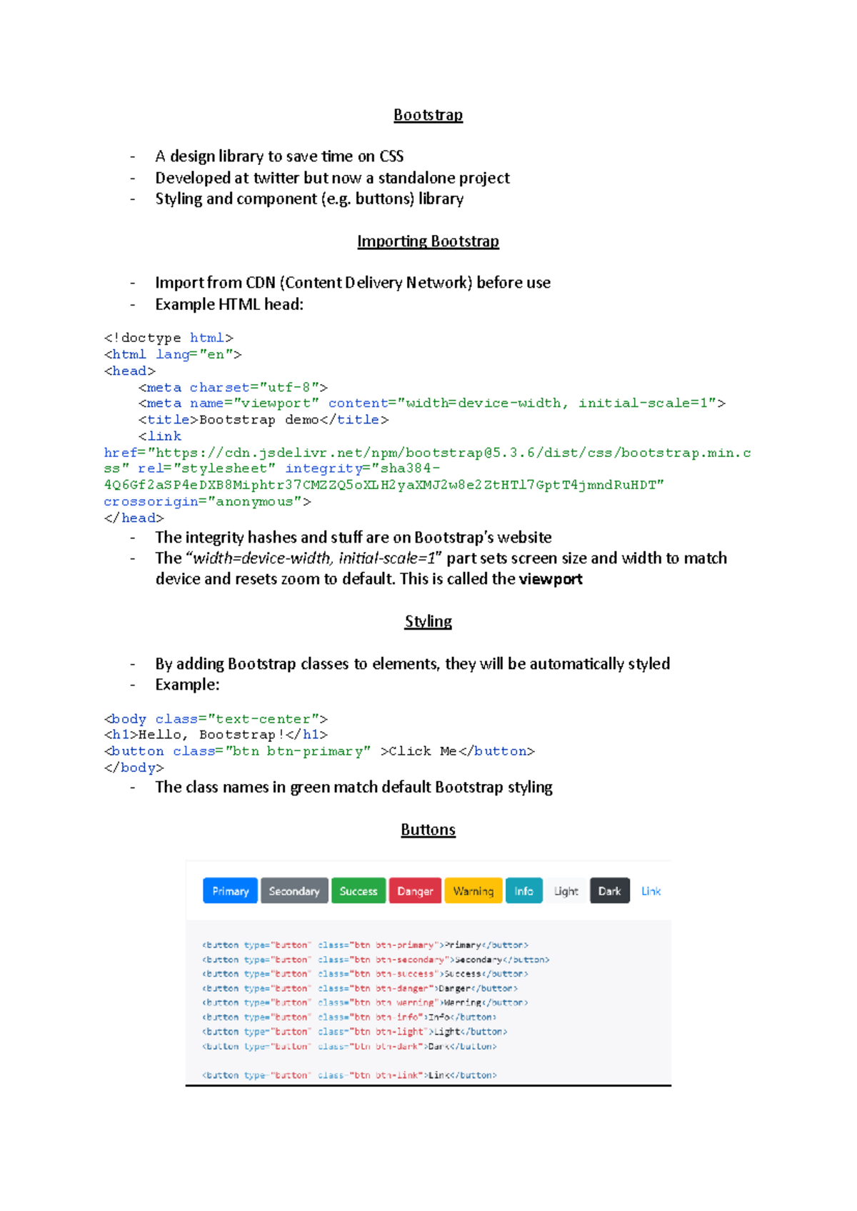 Lecture 8 - Bootstrap: A Comprehensive Guide to CSS Framework - Studocu