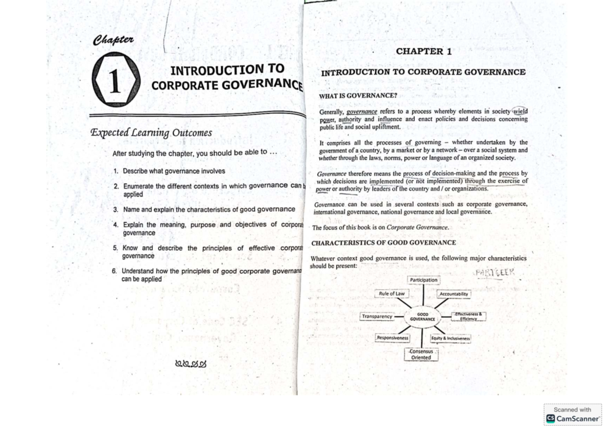 ACC 325 Lesson 1 - Introduction to Corporate Governance Principles ...