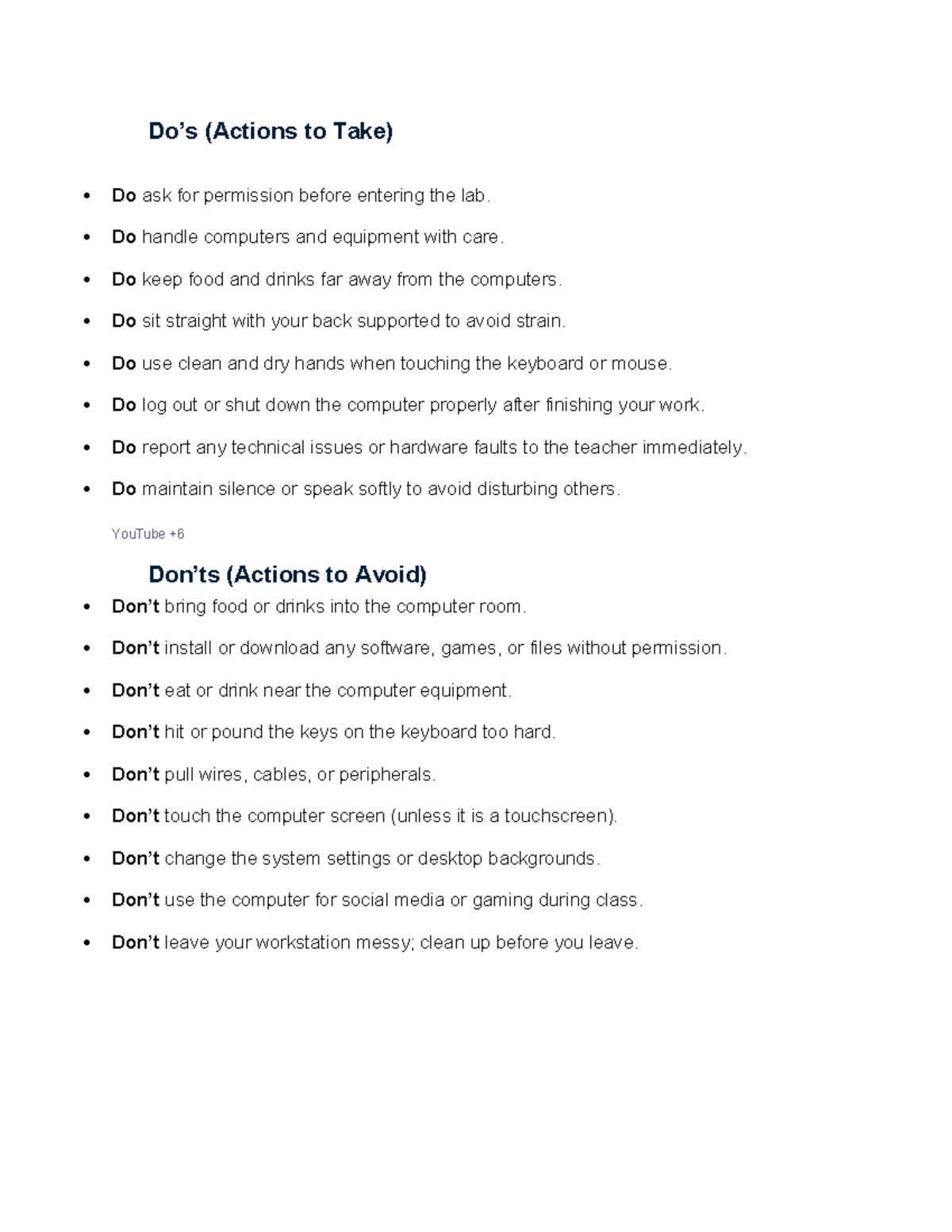 Lab Safety Guidelines - Instrumentation and Process Control (FT18R351 ...