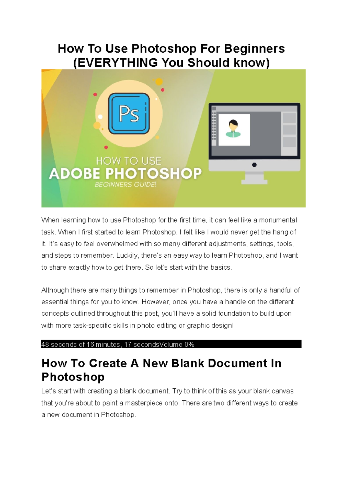 Photoshop Basics for Beginners: A Comprehensive Guide - Studocu