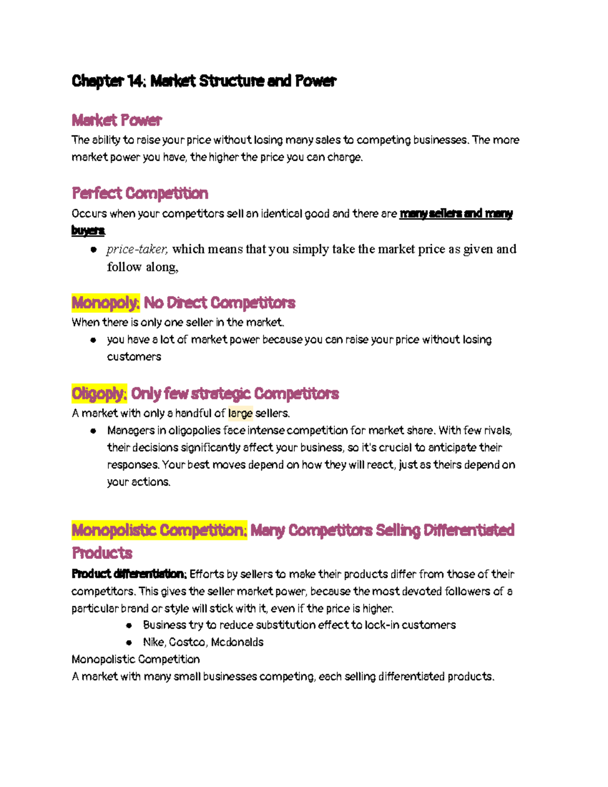 Chapter 14: Market Structure & Power - Understanding Market Dynamics ...