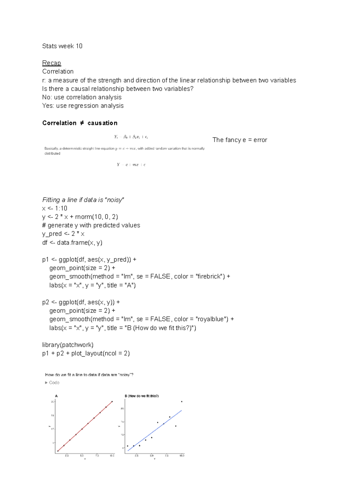 Stats week 10 - lecture notes for week 10 of ENVX1002 - Stats week 10 ...