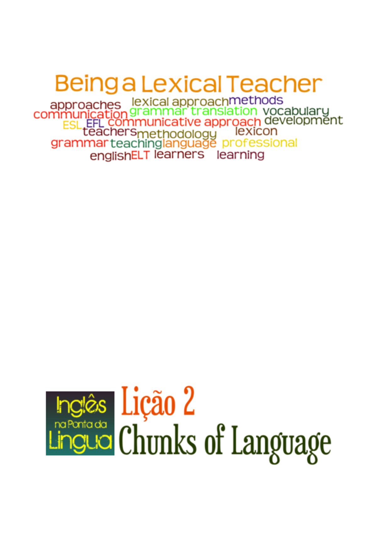 Pdfcoffee - chunks of language” é o termos que usamos para nos referir ...