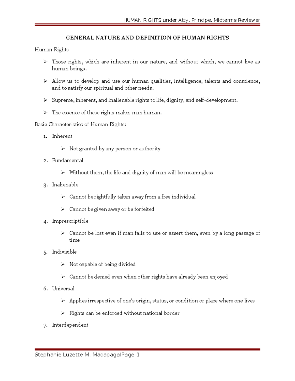 Human Rights LAW 101: Comprehensive Reviewer for Law Students - Studocu
