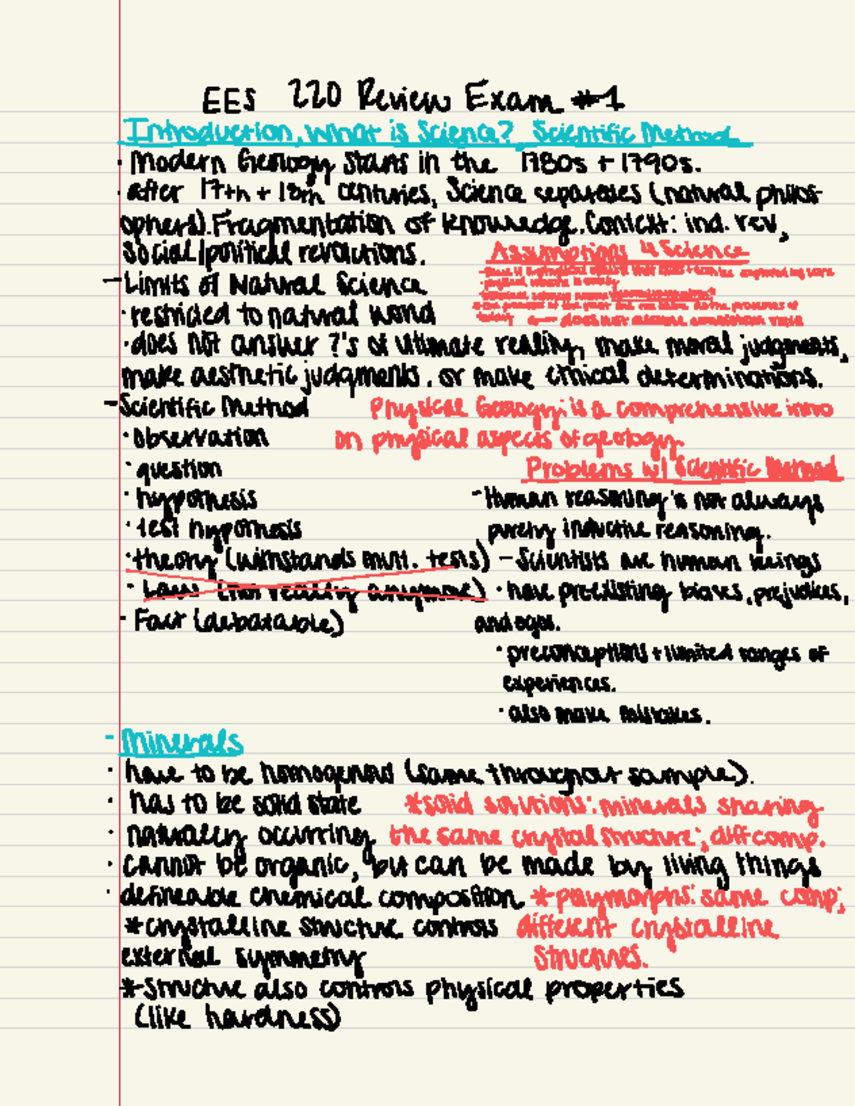 EES 220 Exam 1 Study Guide with Key Geology Concepts - Studocu