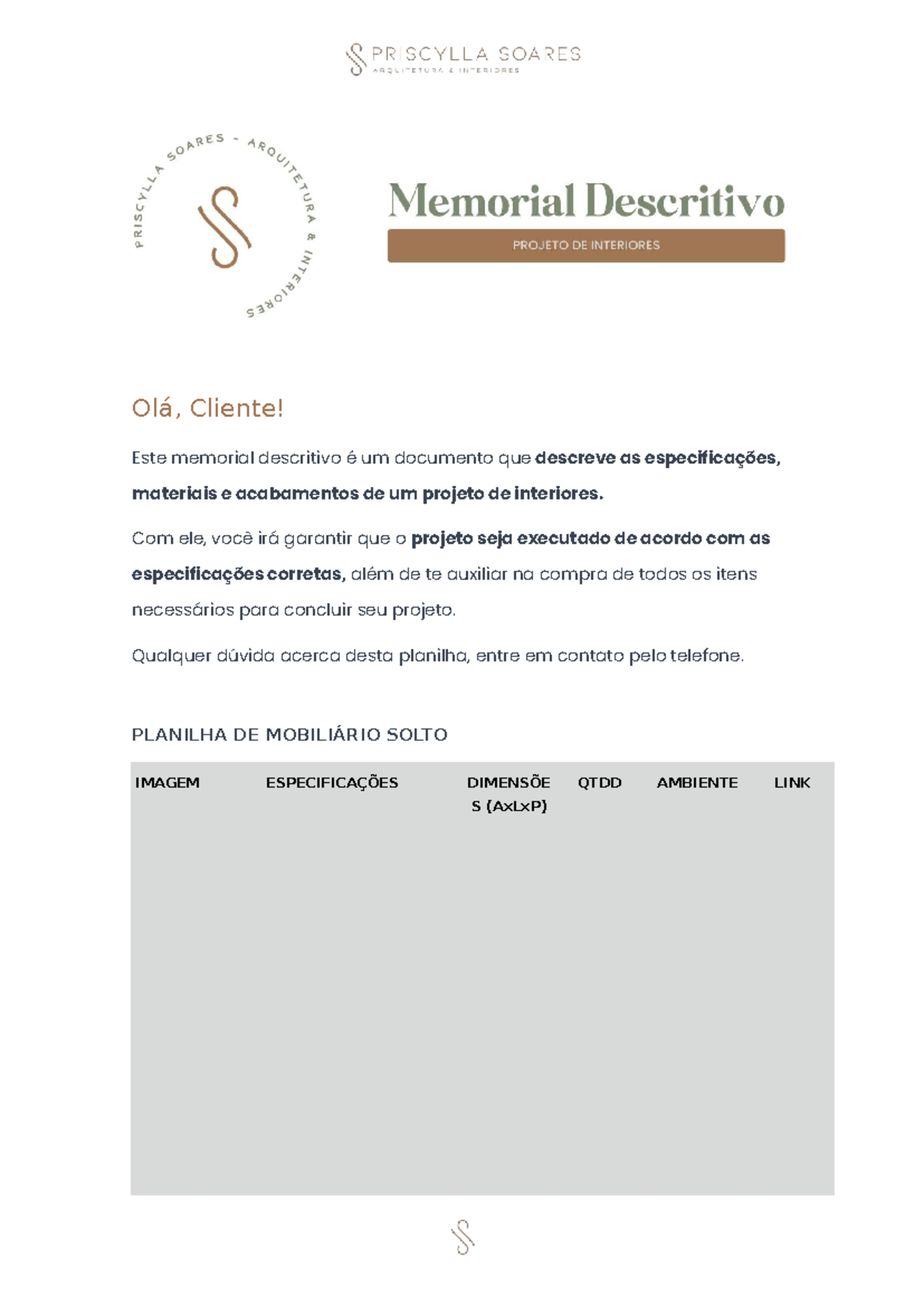 Memorial Descritivo - Int - Modelo Preenchido - Studocu