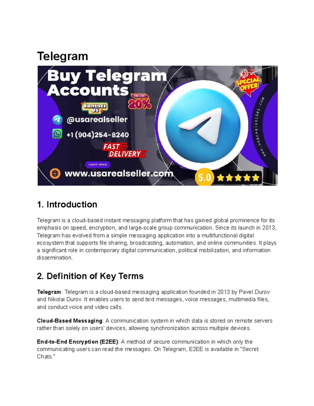 Telegram Overview: Key Features, Security, and Challenges (2023) - Studocu