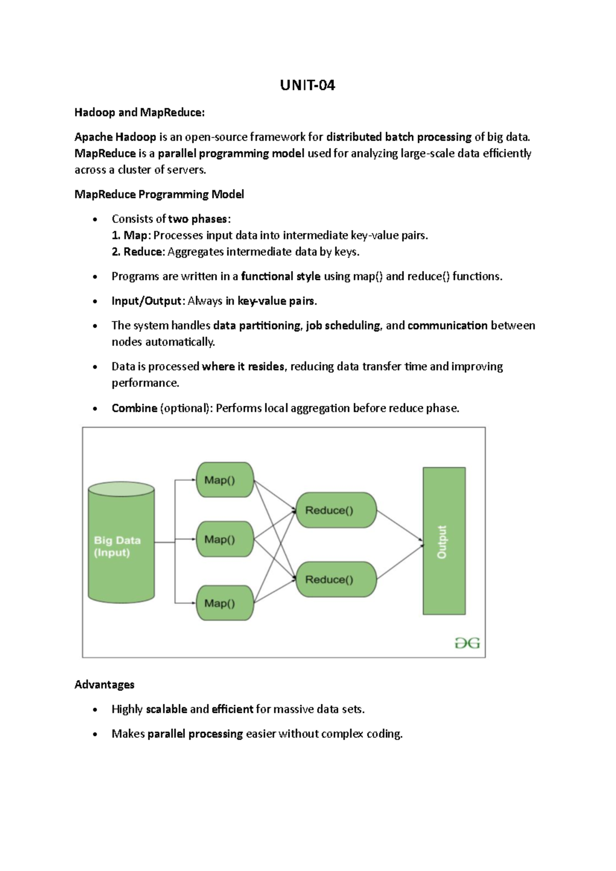 UNIT-04 BDA Notes: Hadoop, MapReduce, and Pig Examples - Studocu