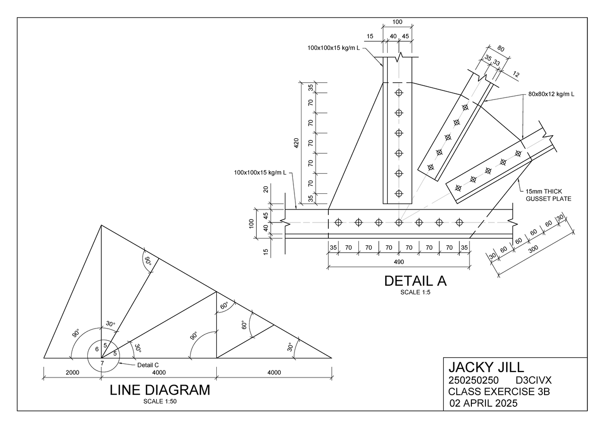 Structural Steel - Class Exercise 3B- A1 D3CIVX- Class Exercise 3B - 35 ...
