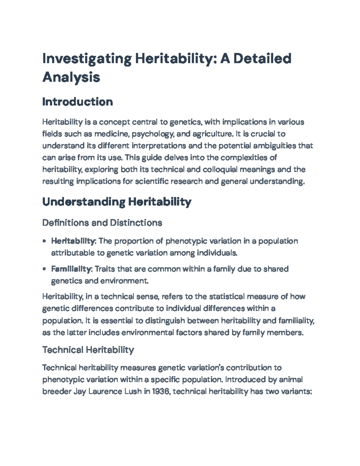 Understanding Heritability: Complexities and Common Misinterpretations ...