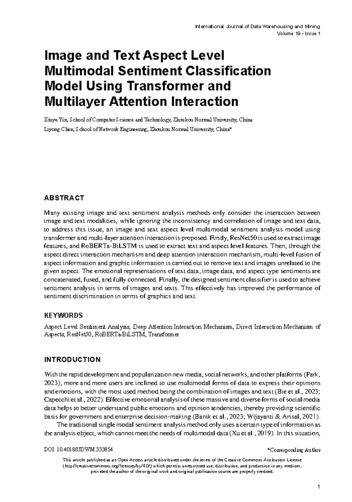 1 - Research Paper on Aspect Level Multimodal Sentiment Analysis using ...