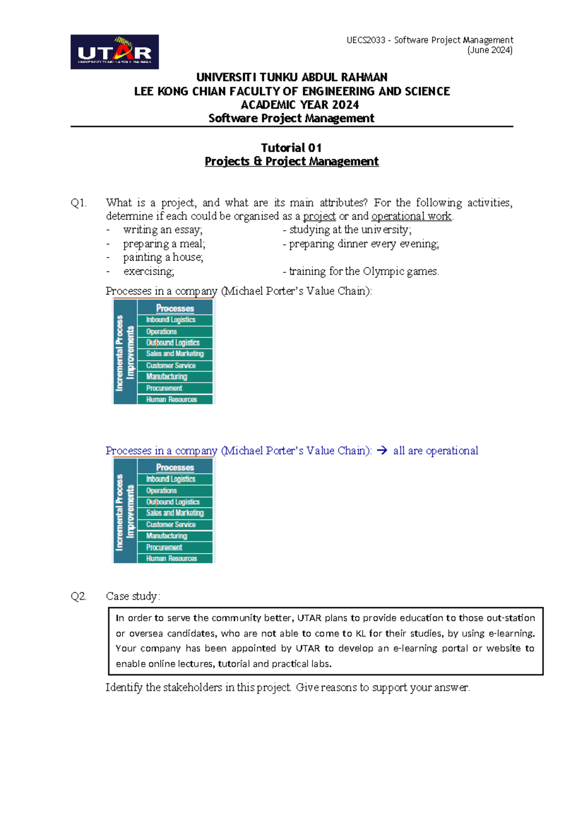 UECS2033 T1 Tutorial 01 - Understanding Projects & Management Concepts ...