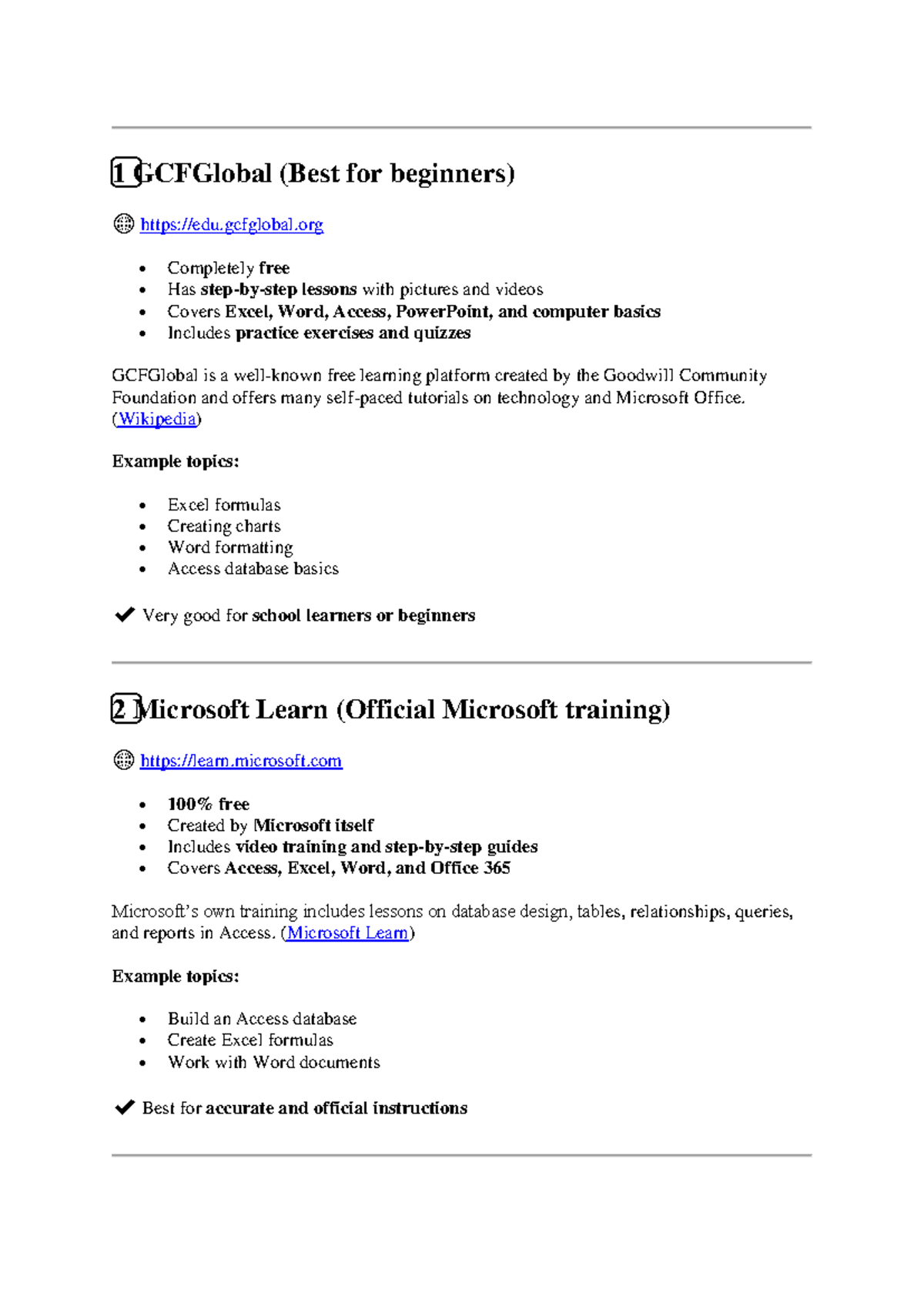 Resources to Learn Microsoft Office: A Beginner's Guide - Studocu