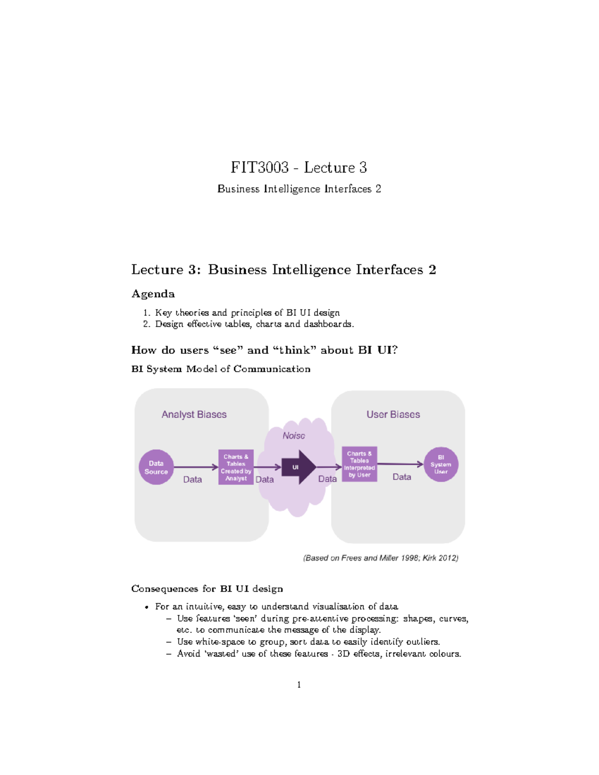 Lecture-03 - asds - FIT3003 - Lecture 3 Business Intelligence ...