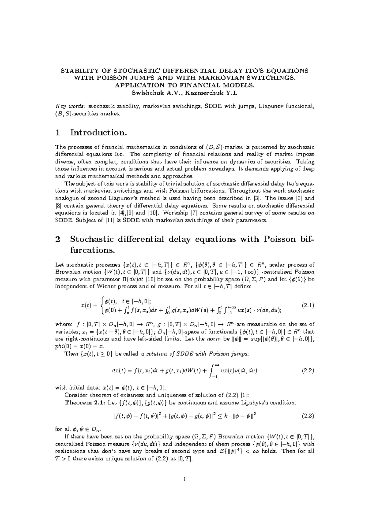 Robust Exponential Stability of Uncertain Stochastic Neural Networks ...