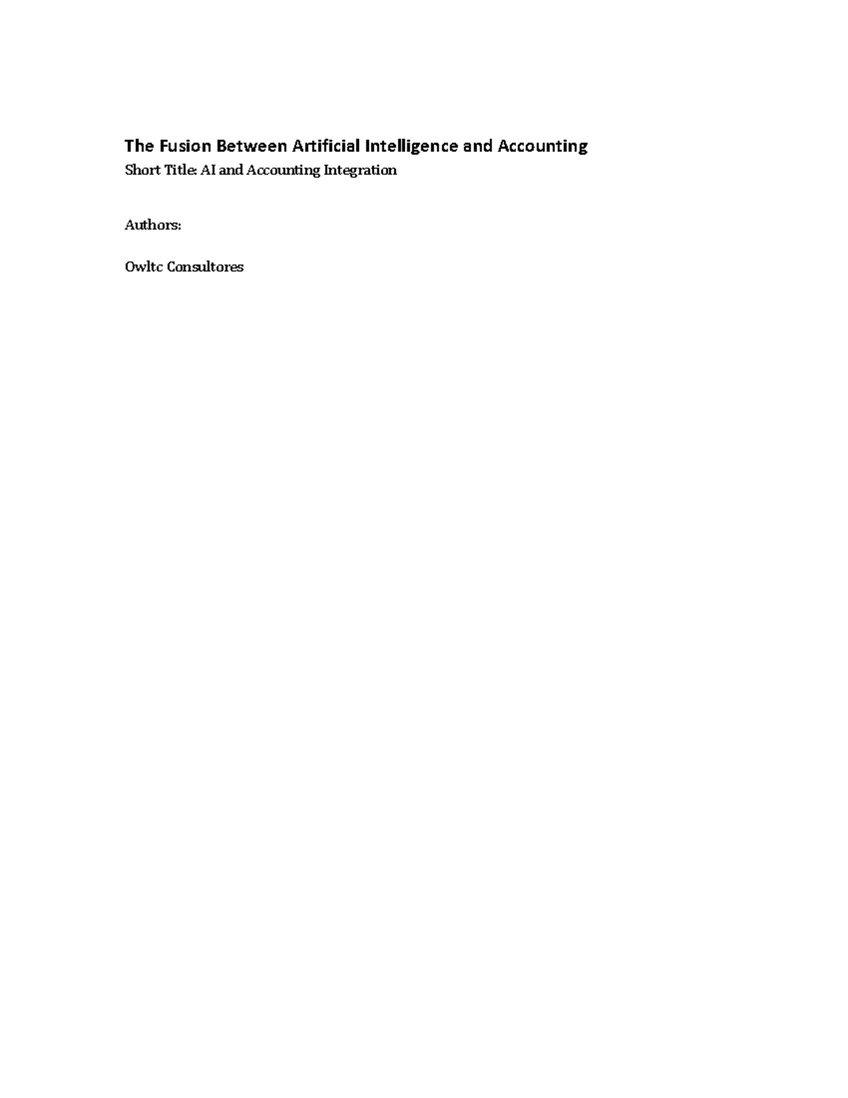 AI and Accounting Integration: A Qualitative Review (2023) - Studocu