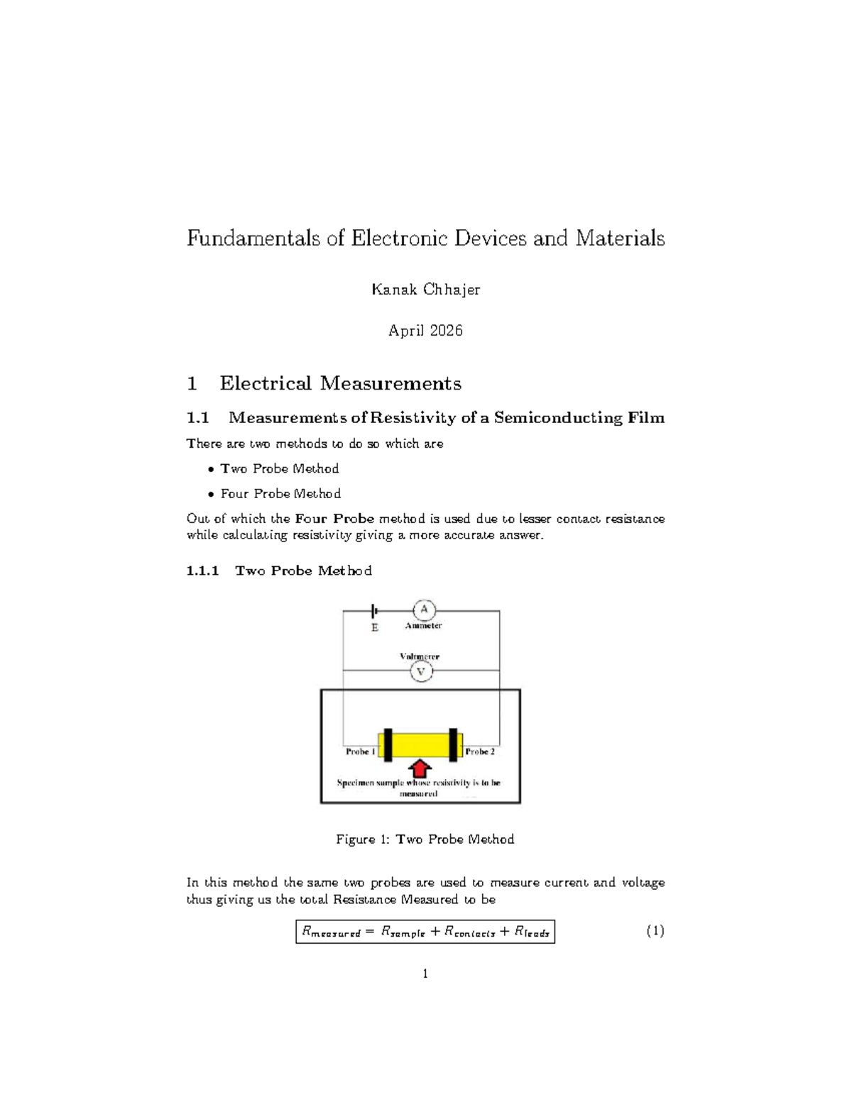 Fundamentals of Electronic Devices and Materials: Electrical ...
