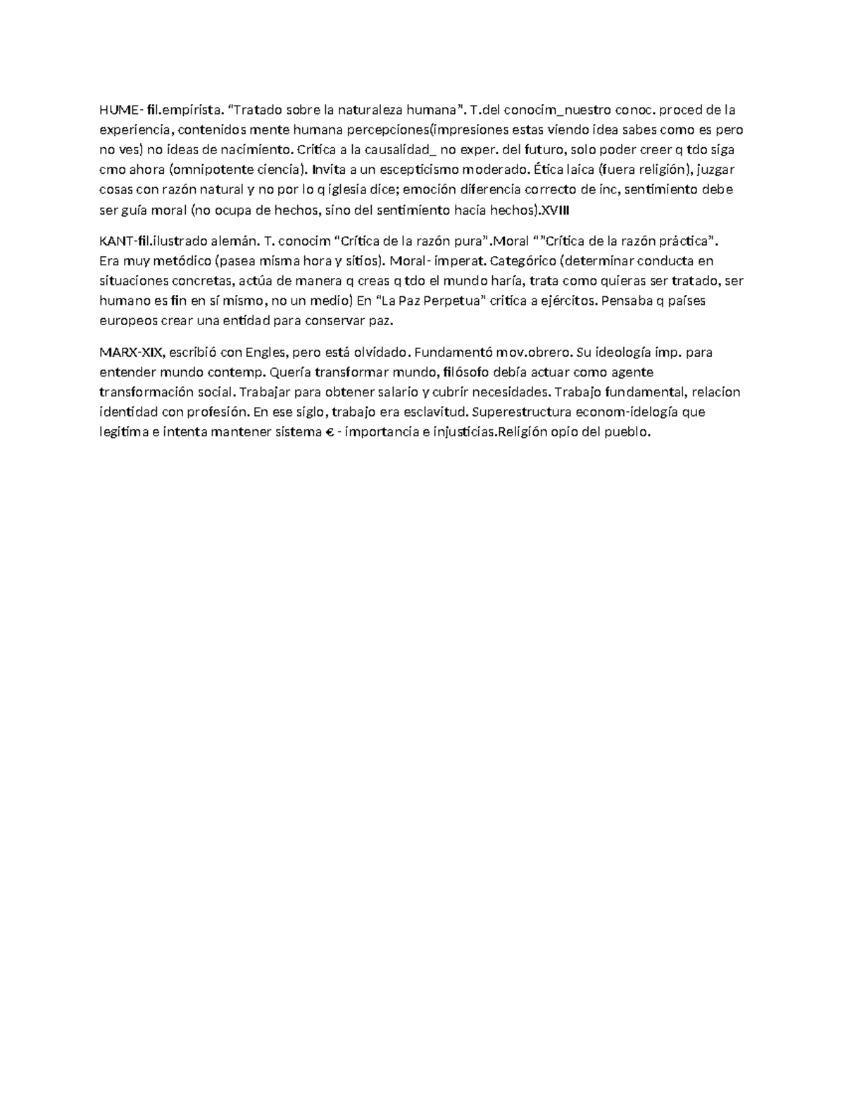 HUME - Resume hume - HUME- fil. “Tratado sobre la naturaleza humana”. T ...