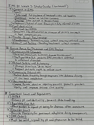 Final Exam Review for Course ABC 101: Key Concepts and Topics - EMS 81 ...