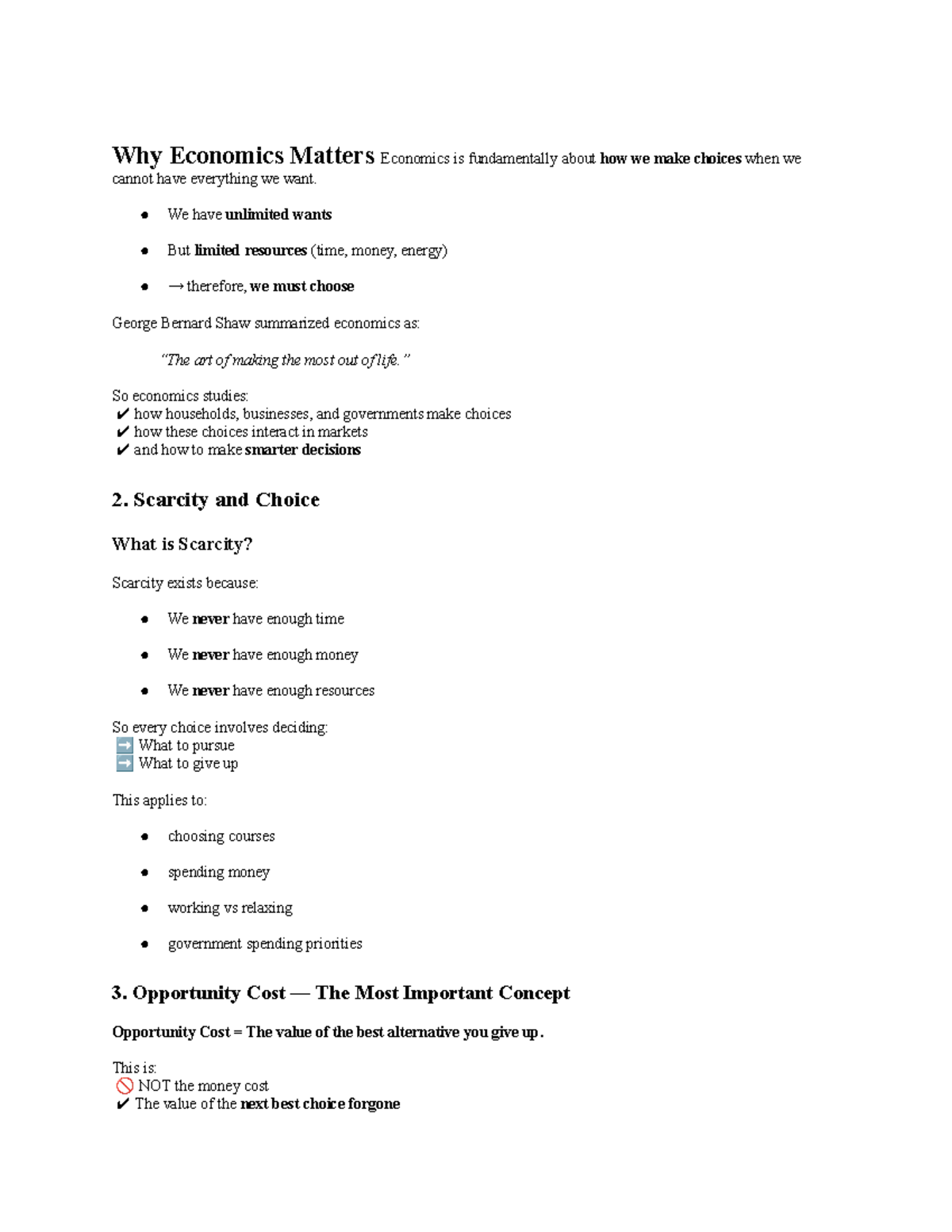 ECN204 Chapter 1: Understanding Economics and Key Concepts - Studocu