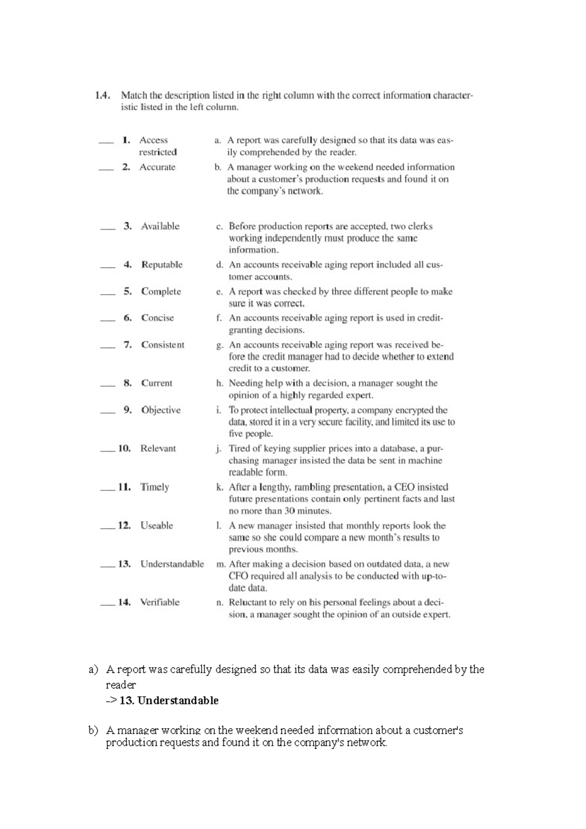 BTVN Problem 1.4 - Understanding Reports and Data Comprehension - Studocu