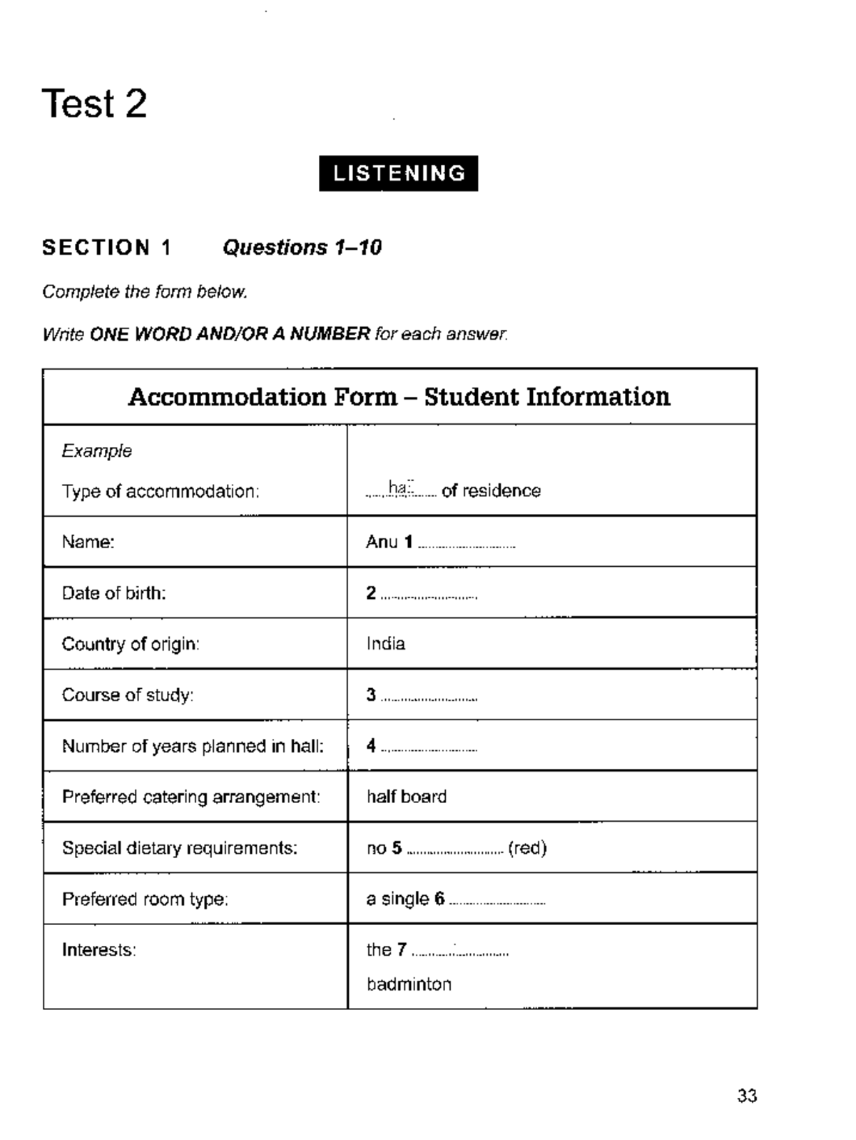 IELTS 9 Test 2 Listening Section Questions and Notes - Studocu