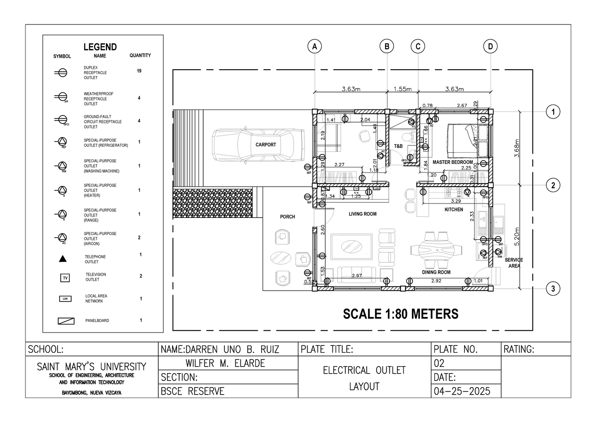 Plate 2 - utilities planning - FRIDGE WASHER MASTER BEDROOM DINING ROOM ...