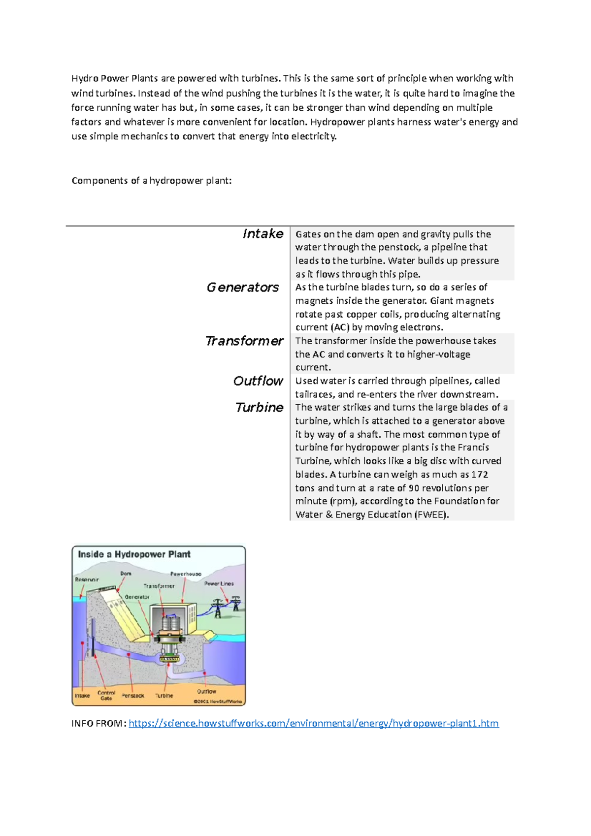 Hydropower Basics and Site Selection for Energy Sources - Studocu