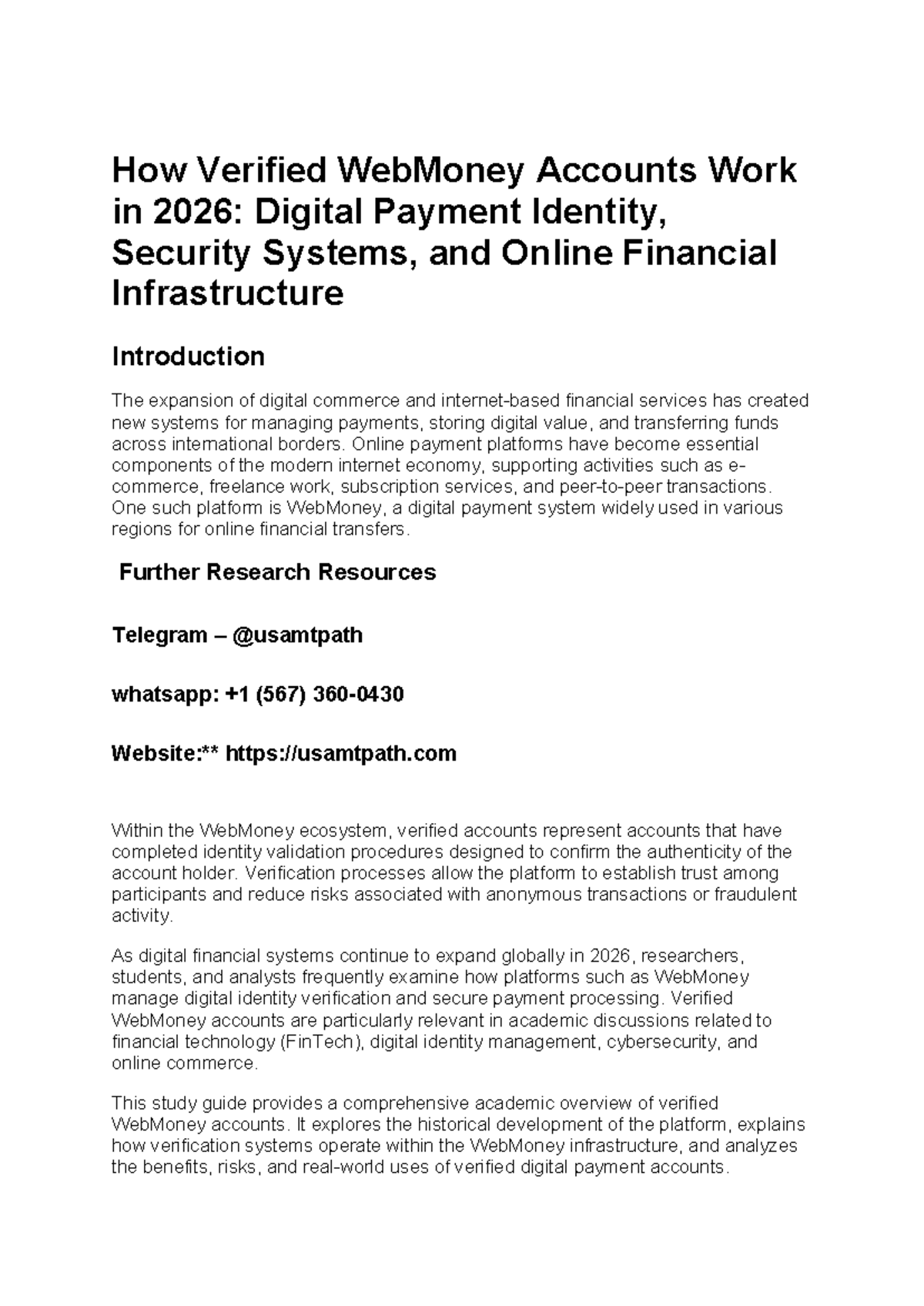 Understanding WebMoney Accounts in Global Digital Payments (2026 Study ...
