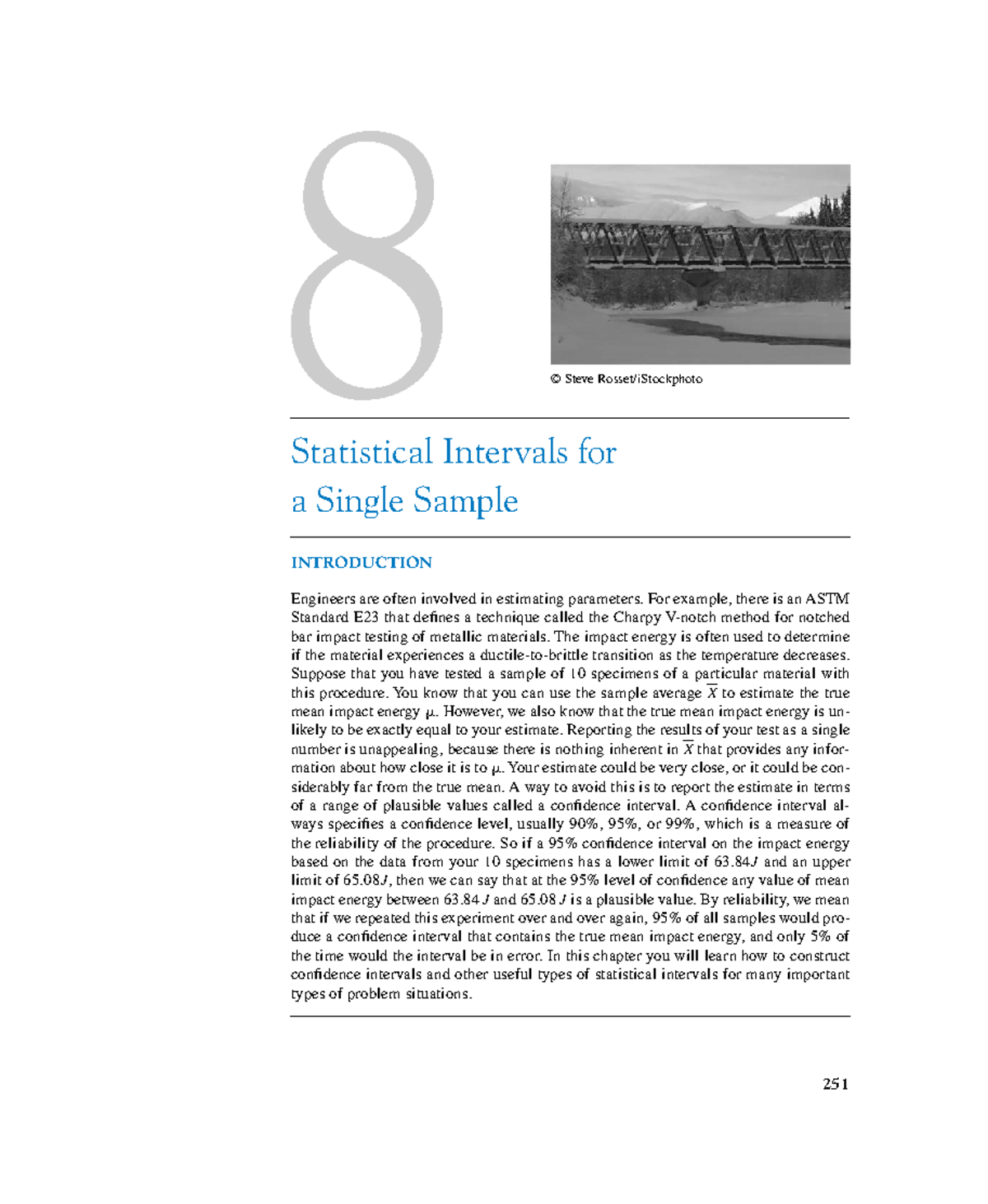 Statistical Intervals for a Single Sample: Chapter 8 Overview - Studocu