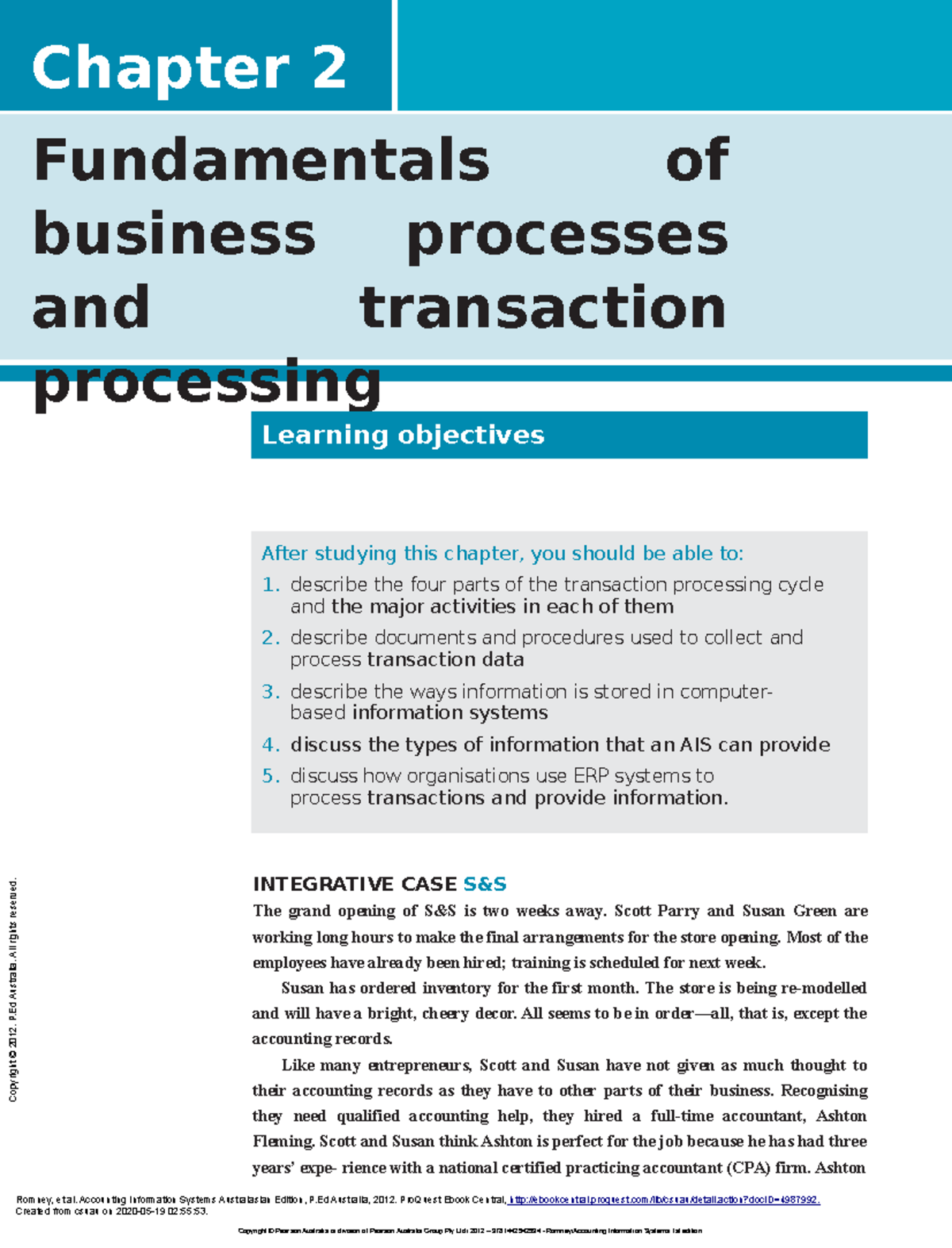 Chapter 2: Transaction Processing in AIS - Accounting Information ...