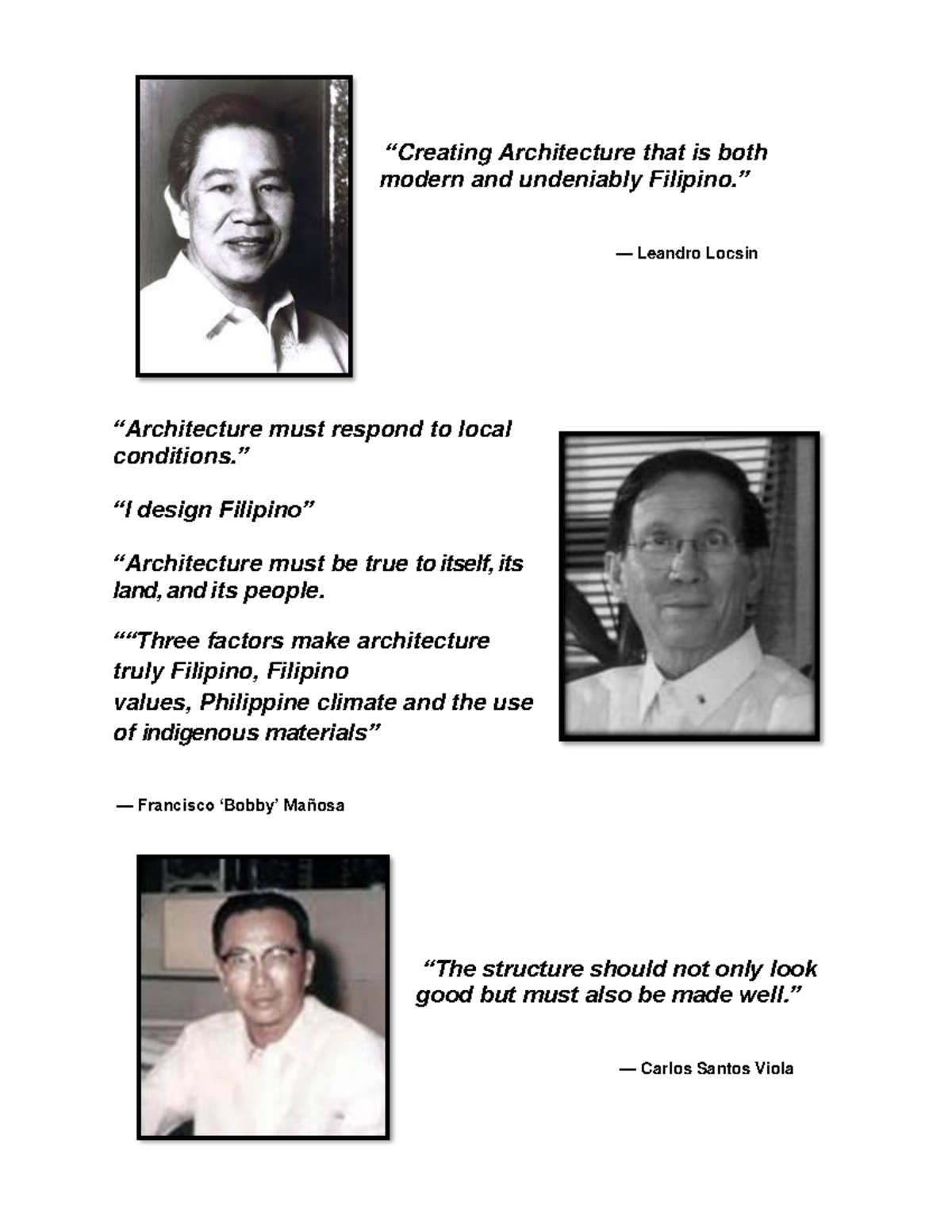 Filipino Architecture Quotes