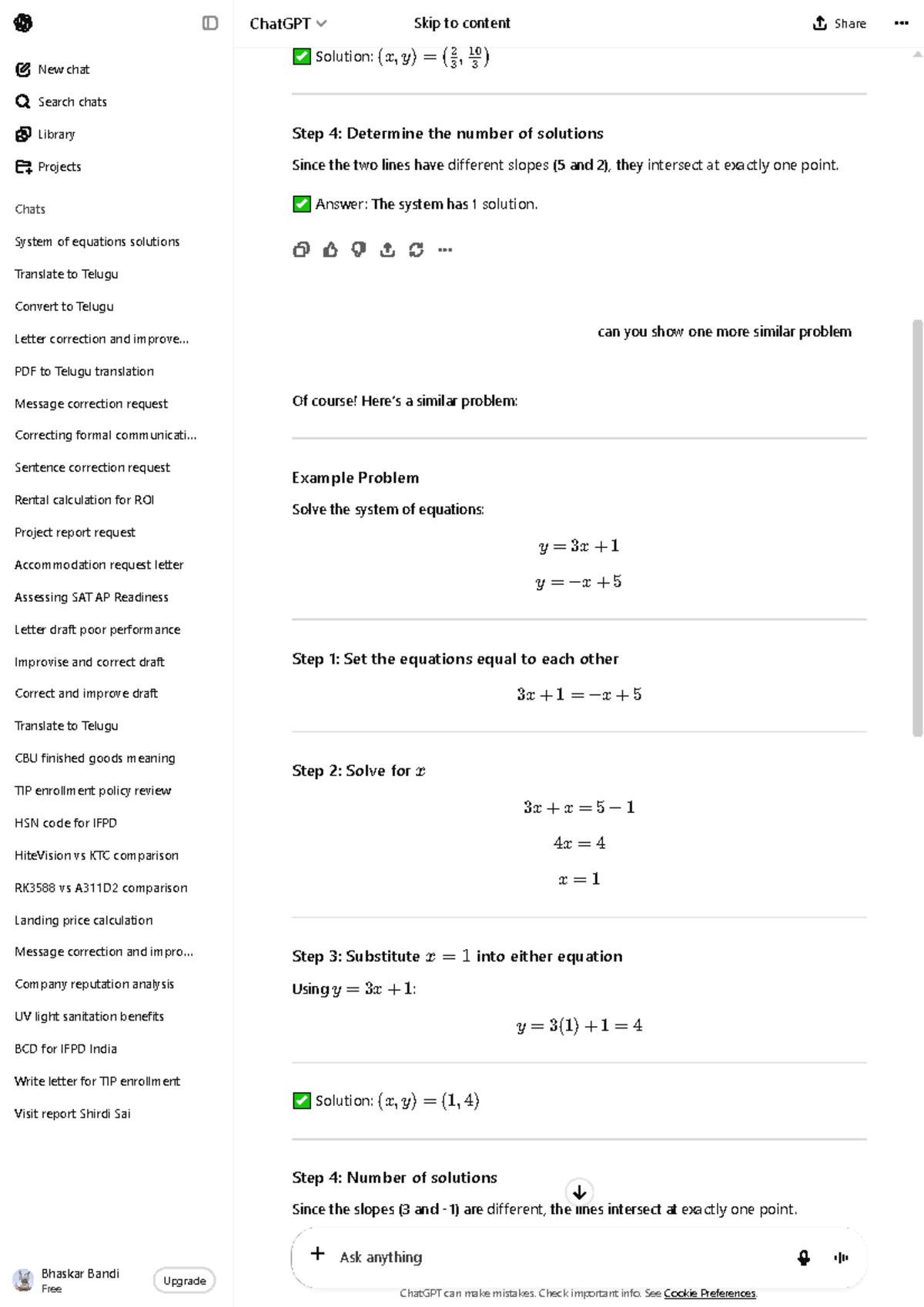 System of Equations Solutions: Finding Intersection Points - Studocu