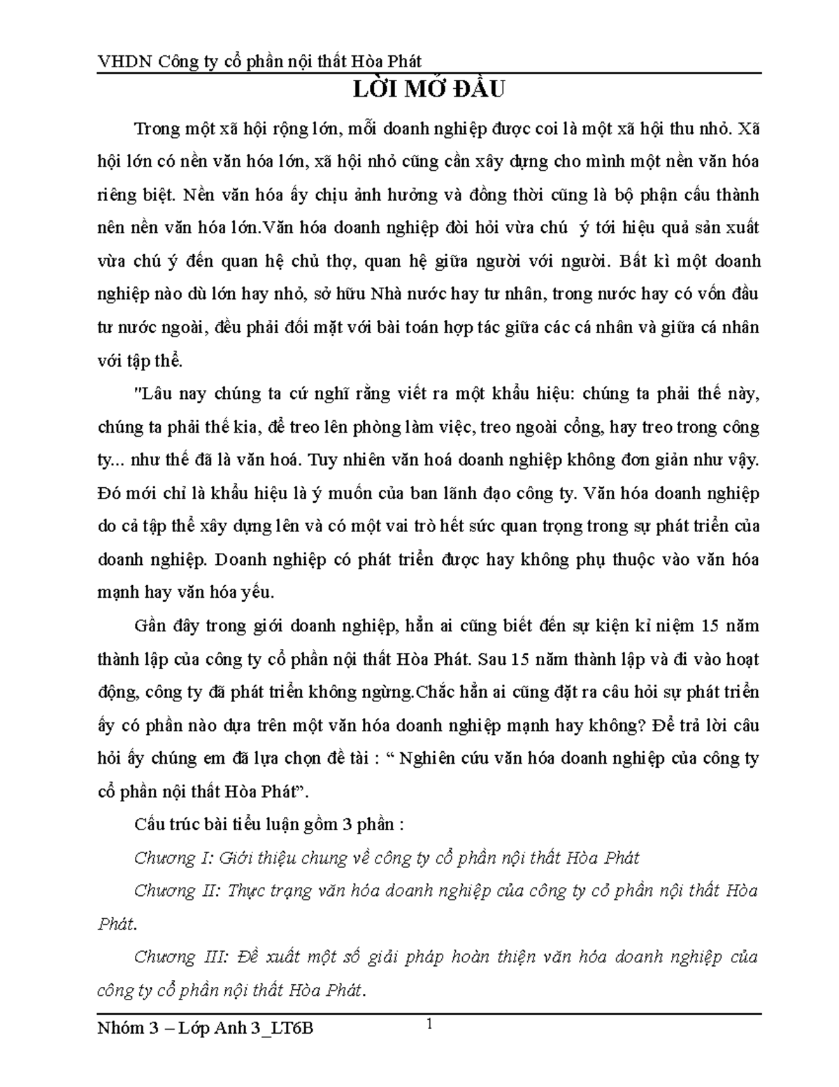 123doc Nghien Cuu Van Hoa Doanh Nghiep Cua Cong Ty Co Phan Noi That Hoa