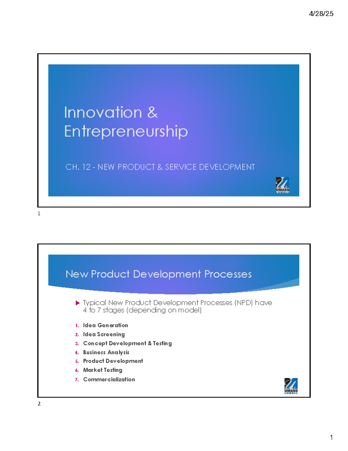 Final Exam Review: Innovation & Entrepreneurship (Course Code ...
