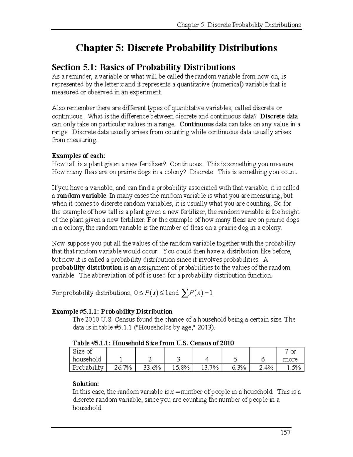 Chapter 5: Discrete Probability Distributions Overview and Examples ...