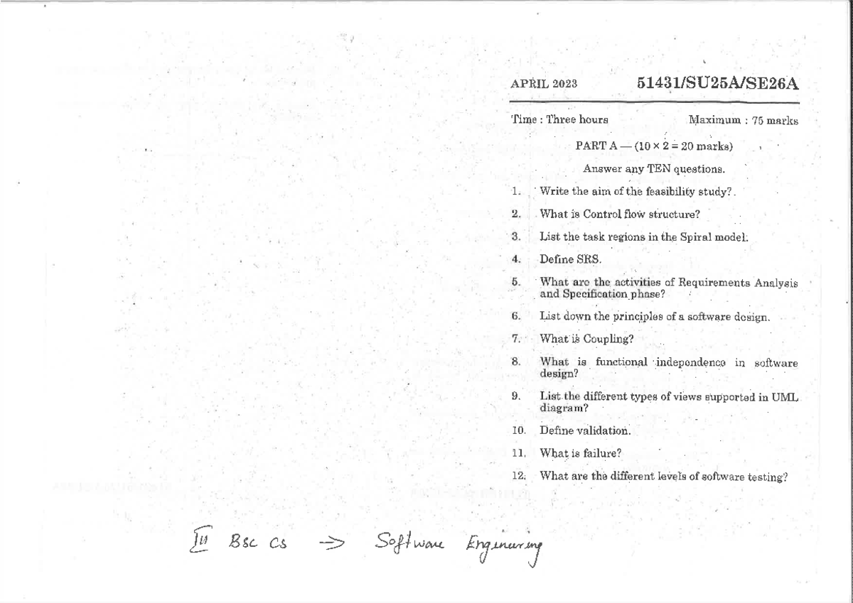 SE26A Software Engineering Assignment Overview APR23 - Studocu