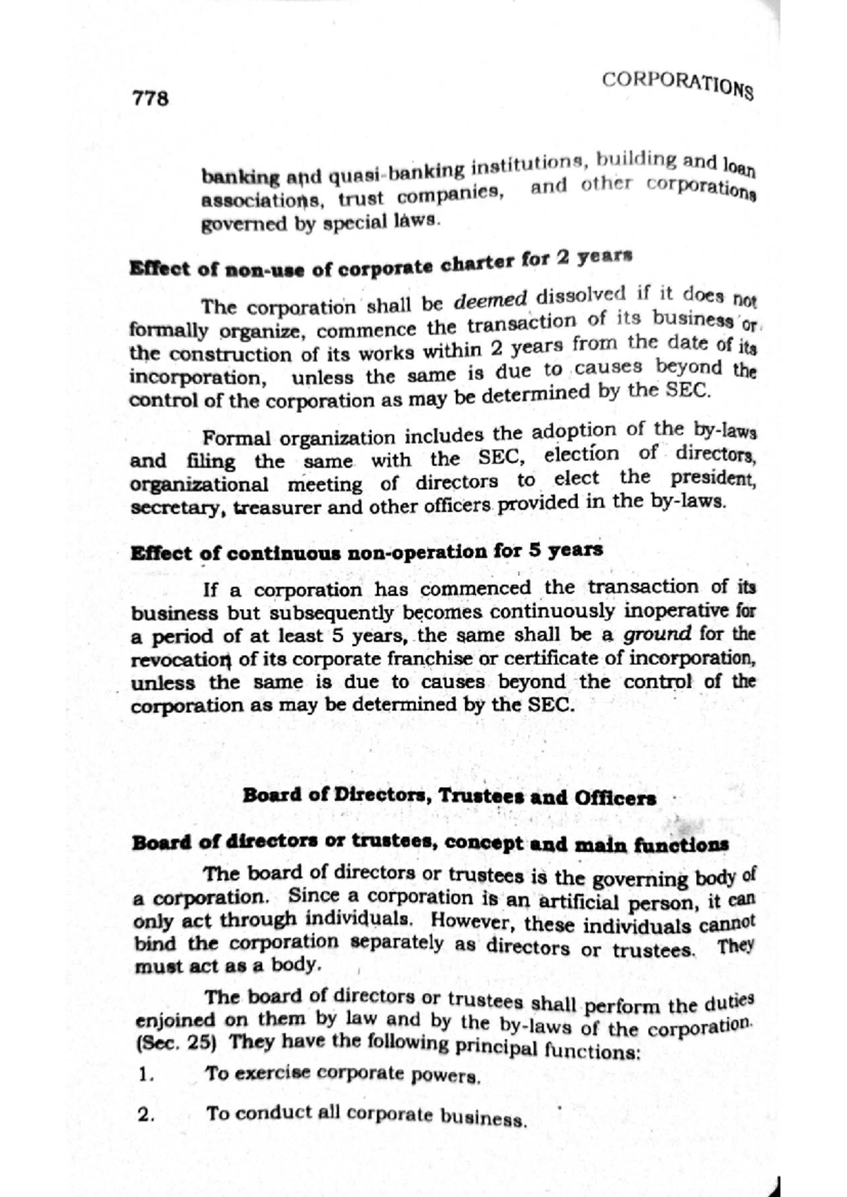 CORPORATIONS 778: Overview of the Revised Corporation Code - Studocu