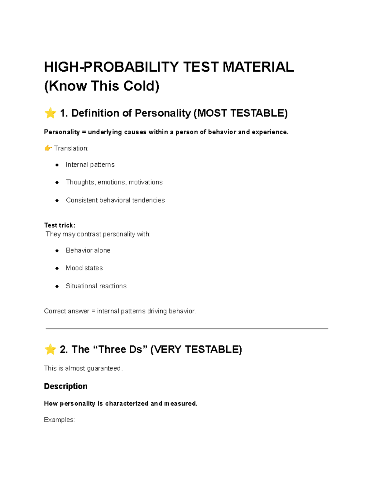 D564 Theories of Personality Study Guide: Key Concepts & Exam Tips ...