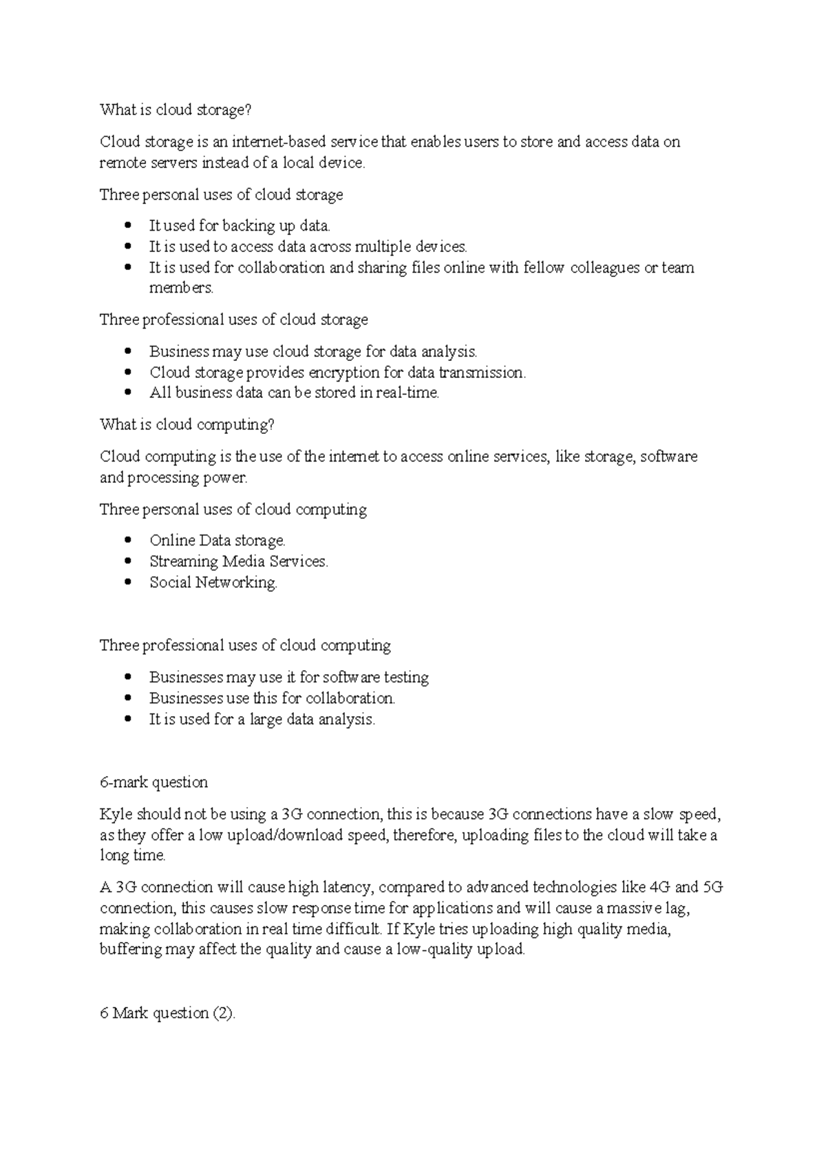 Cloud Storage & Computing Overview: Uses & Considerations - Studocu