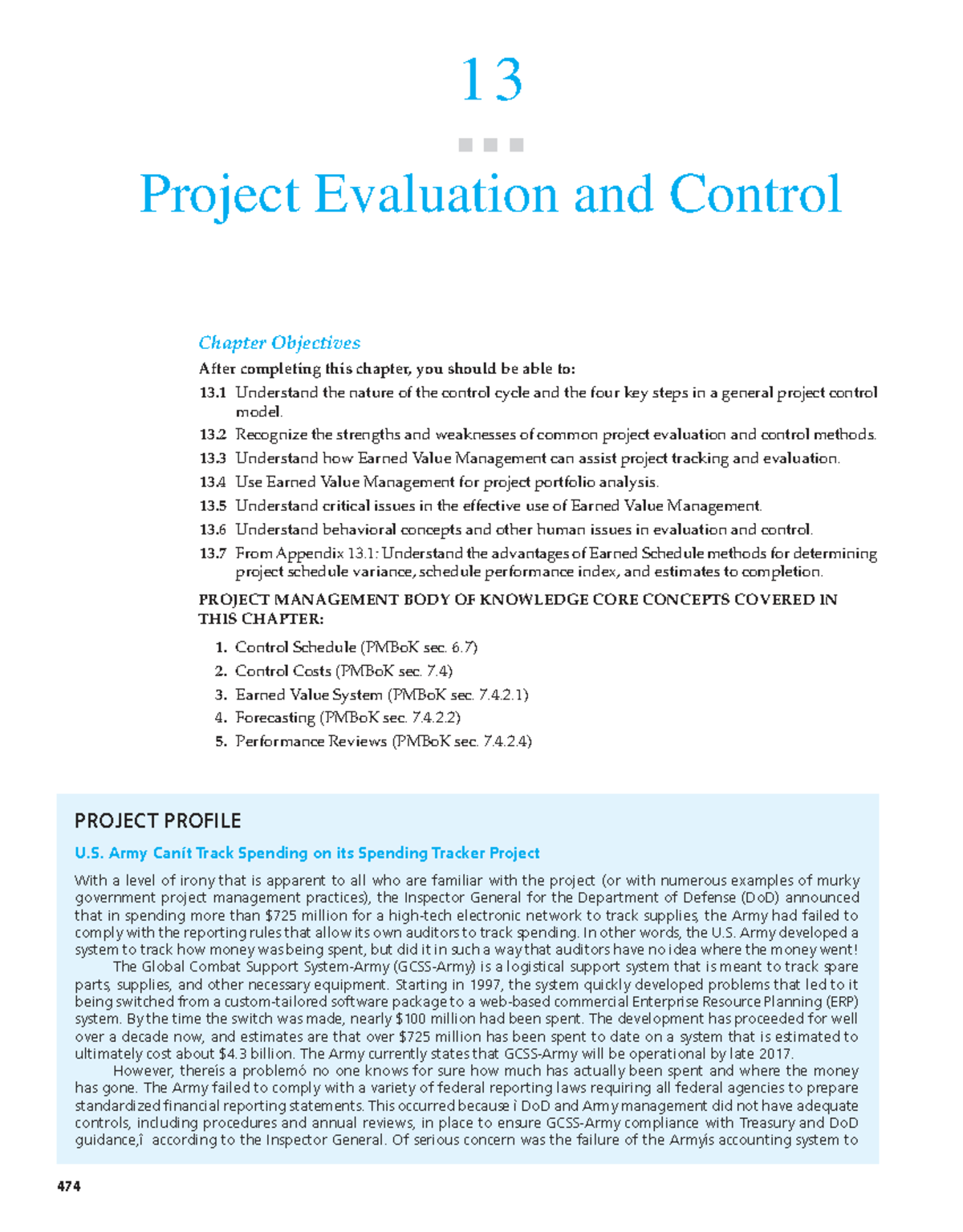 Chapter 13: Project Evaluation and Control - Key Concepts and Insights ...
