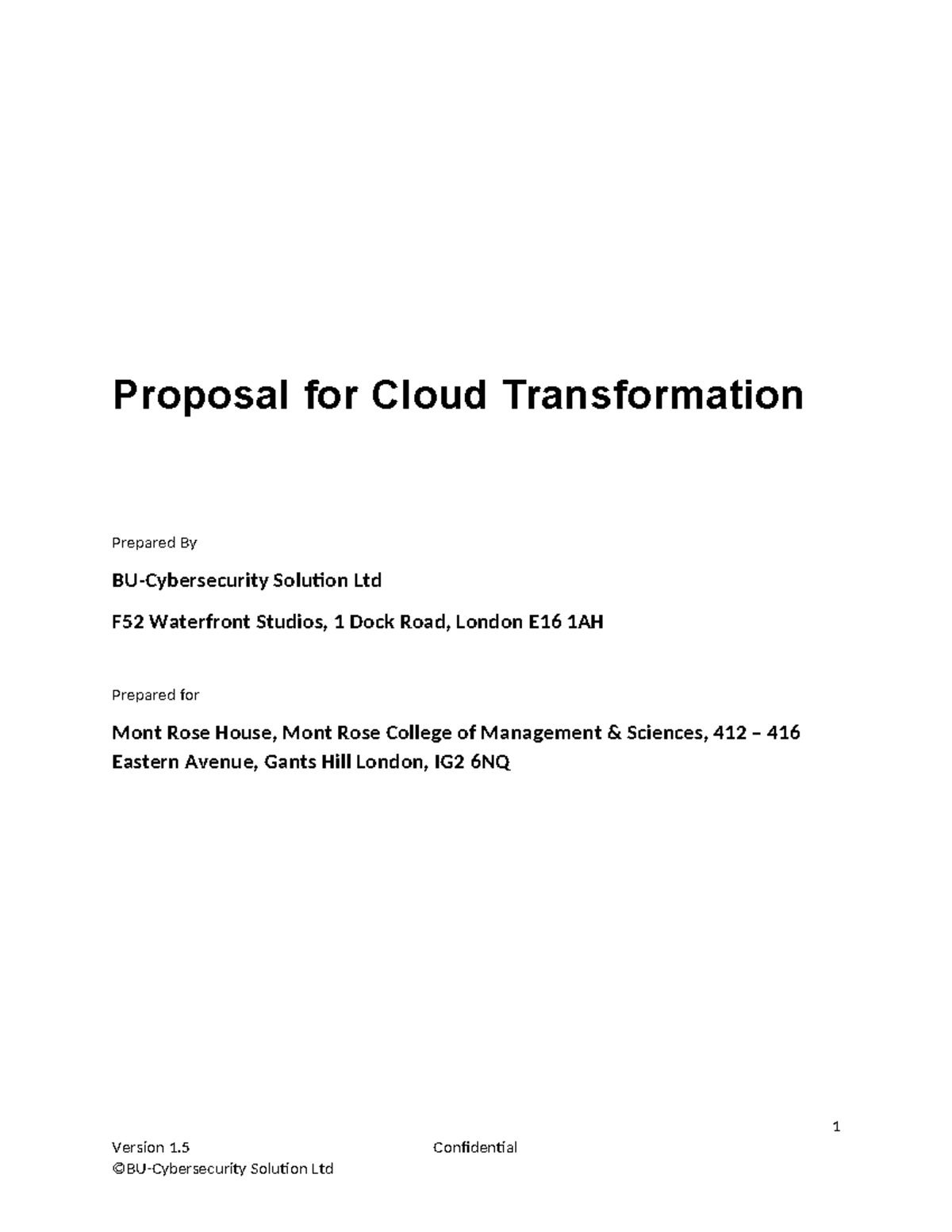 Cloud Transformation Proposal F52: Migration to Microsoft Entra ID ...