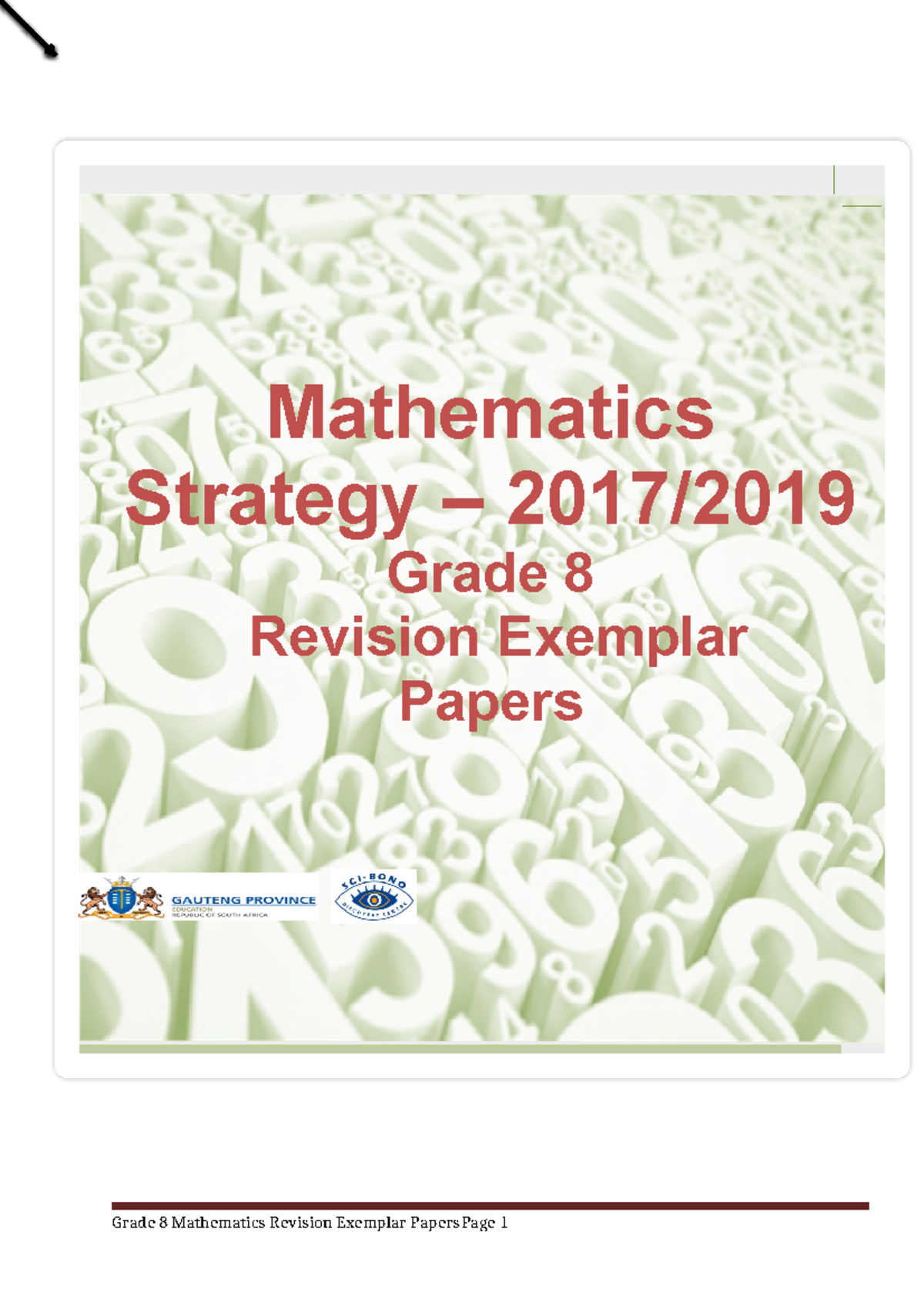 Gr 8 Math Exam Revision: Exemplars & Memos Guide - Studocu